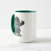 Space Engineers Cartoon Mok - Groen (Voorkant links)