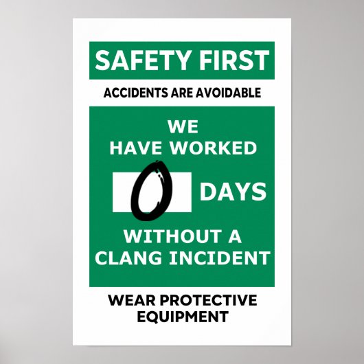 Space Engineers Clang Warning Poster (Voorkant)