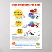 Space Etiquette for Dogs Poster - 22 x 32 inch (Voorkant)