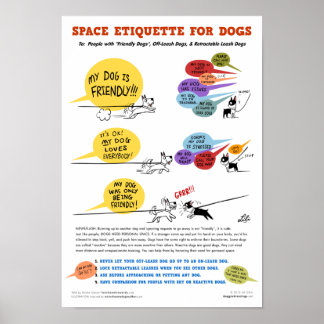 Space Etiquette for Dogs Poster - 22 x 32 inch