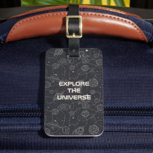 Space Exploration Galaxy Universe Star Personalise Bagagelabel