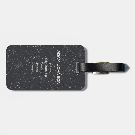 Space Exploration Galaxy Universe Star Personalise Bagagelabel (Achterkant horizontaal)