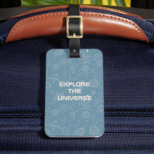 Space Exploration Galaxy Universe Star Personalise Bagagelabel