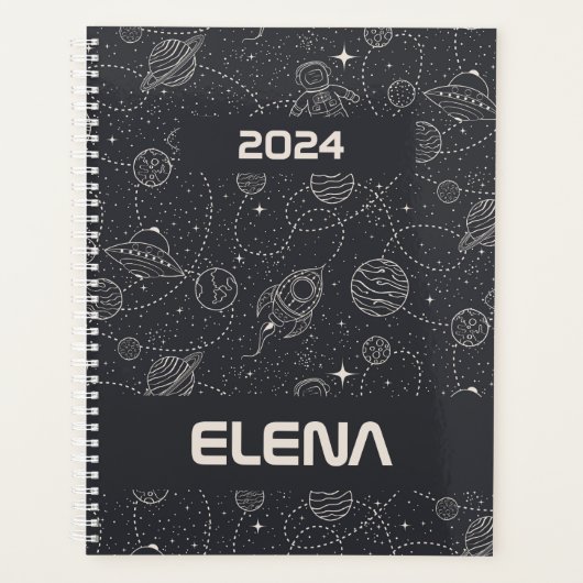 Space Exploration Galaxy Universe Star Personalise Planner (Voorkant)