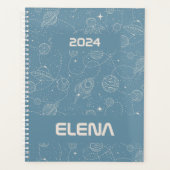 Space Exploration Galaxy Universe Star Personalise Planner (Voorkant)