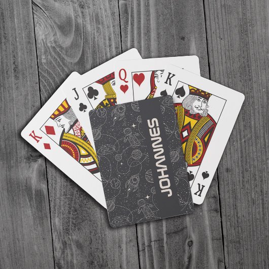 Space Exploration Galaxy Universe Star Personalise Pokerkaarten