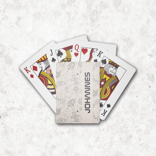 Space Exploration Galaxy Universe Star Personalise Pokerkaarten
