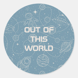 Space Exploration Galaxy Universe Star Personalise Ronde Sticker