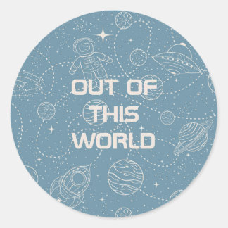 Space Exploration Galaxy Universe Star Personalise Ronde Sticker