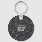 Space Exploration Galaxy Universe Star Personalise Sleutelhanger (Voorkant)