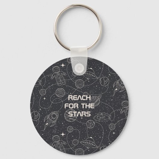 Space Exploration Galaxy Universe Star Personalise Sleutelhanger (Voorkant)