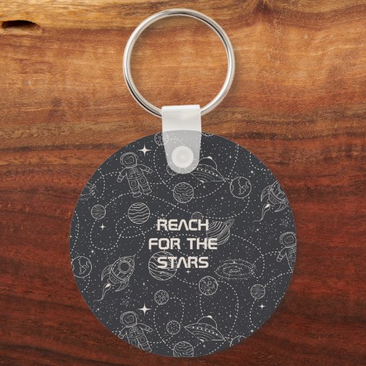 Space Exploration Galaxy Universe Star Personalise Sleutelhanger (Voorkant)