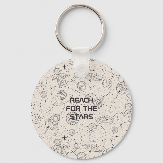 Space Exploration Galaxy Universe Star Personalise Sleutelhanger (Voorkant)