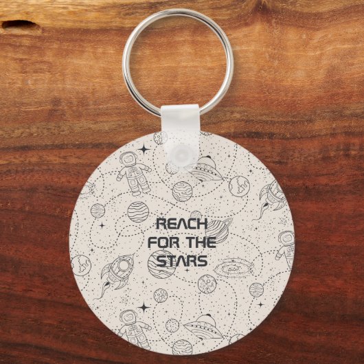 Space Exploration Galaxy Universe Star Personalise Sleutelhanger (Voorkant)