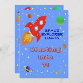 Space Explorer 5x7 Uitnodiging