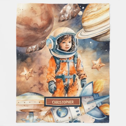 Space Explorer aangepaste naam deken voor kleine j (Voorkant)