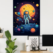 Space Explorer Art Poster (Thuiskantoor)