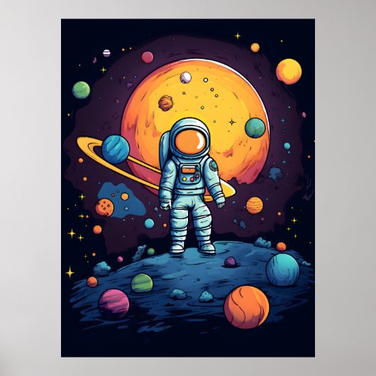 Space Explorer Art Poster (Voorkant)