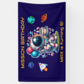  Space Explorer Astronaut Birthday Banner Boy (Verticaal)