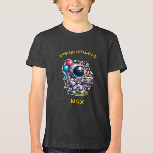 Space Explorer Astronaut Birthday T-Shirt Boy (Voorkant)