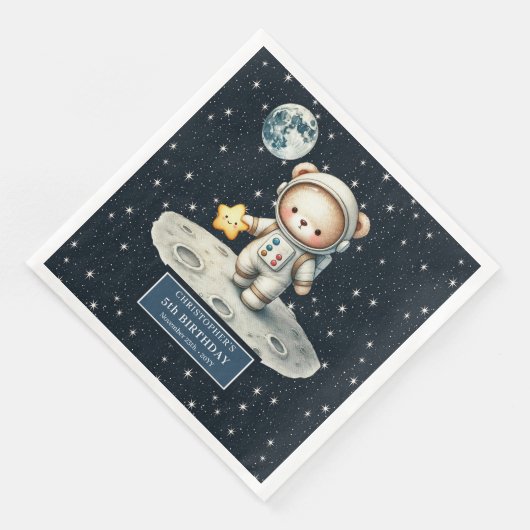 Space Explorer Beer servetten voor Boy Birthday (Hoek)