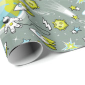 Space Explorer Birthday Cadeaupapier (Rol Hoek)