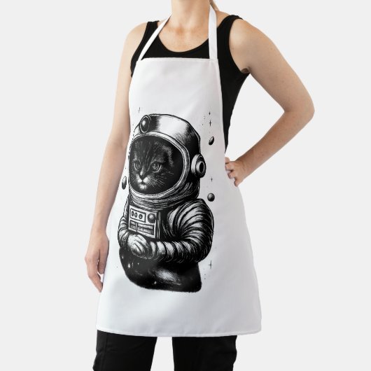 Space Explorer Cat with Helmet - Apron Schort (Insitu)
