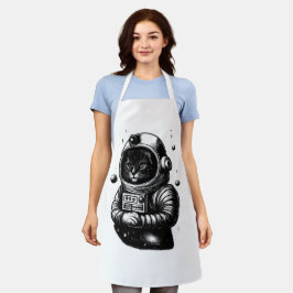 Space Explorer Cat with Helmet - Apron Schort
