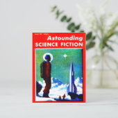 Space Explorer en Rocket Ship Briefkaart (Staand voorkant)