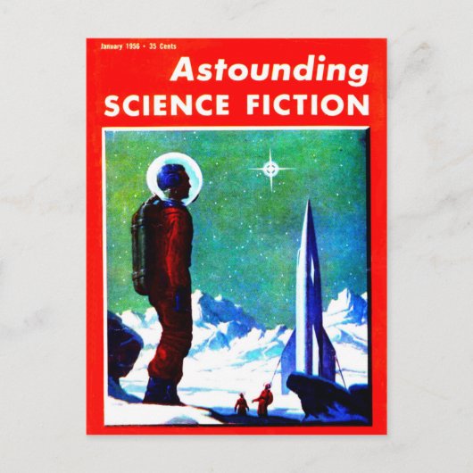 Space Explorer en Rocket Ship Briefkaart (Voorkant)