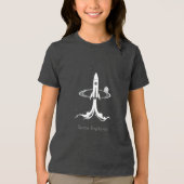 Space Explorer kinder Tri-Blend Shirt (Voorkant)