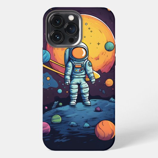 Space Explorer Kunst iPhone Hoesje (Achterkant)
