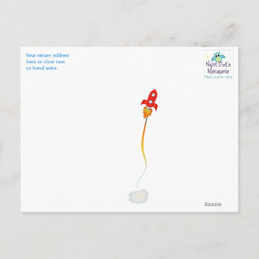 Space Explorer Thank You Postcard Briefkaart (Achterkant)