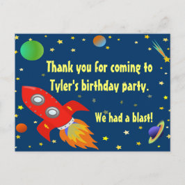 Space Explorer Thank You Postcard Briefkaart