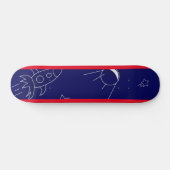 Space Explorers Blauw & Rood, 7 3/4" Skateboard De (Horizontaal)