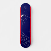 Space Explorers Blauw & Rood, 7 3/4" Skateboard De (Voorkant)