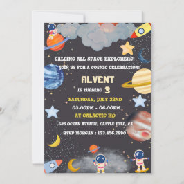 Space Explorers Verjaardag Uitnodiging voor Kinder