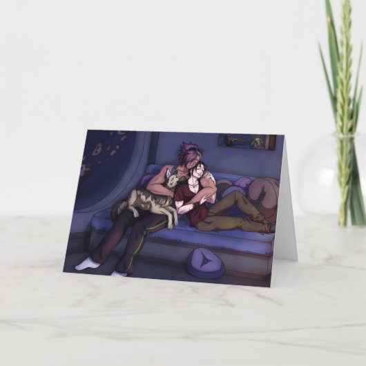 Space Family Hug Kaart (Voorkant)