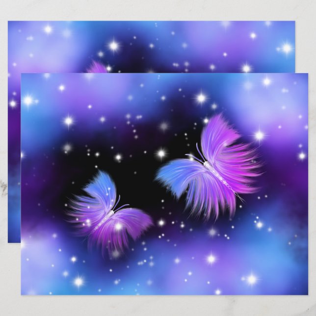 Space Fantasy Butterflies Cosmic (Voorkant / Achterkant)