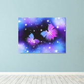 Space Fantasy Butterflies Cosmic Canvas Afdruk (Insitu (Houten vloer))