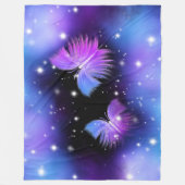 Space Fantasy Butterflies Cosmic Fleece Deken (Voorkant)