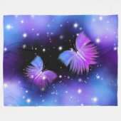Space Fantasy Butterflies Cosmic Fleece Deken (Voorkant (Horizontaal))
