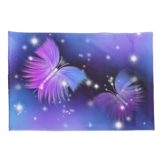 Space Fantasy Butterflies Cosmic Kussensloop (Achterkant-Rechts)