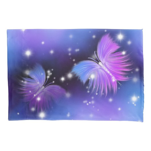 Space Fantasy Butterflies Cosmic Kussensloop (Voorkant-Links)