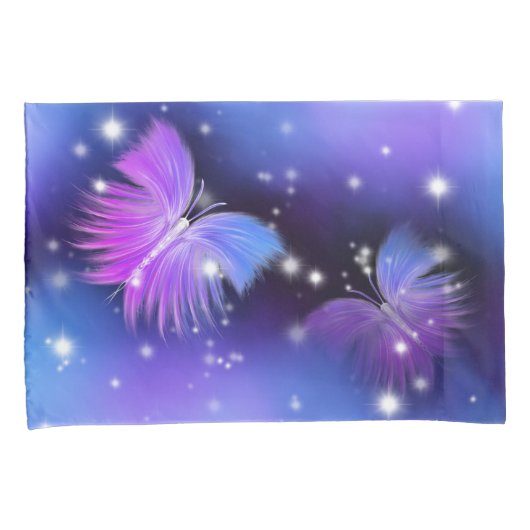 Space Fantasy Butterflies Cosmic Kussensloop (Voorkant-Rechts)