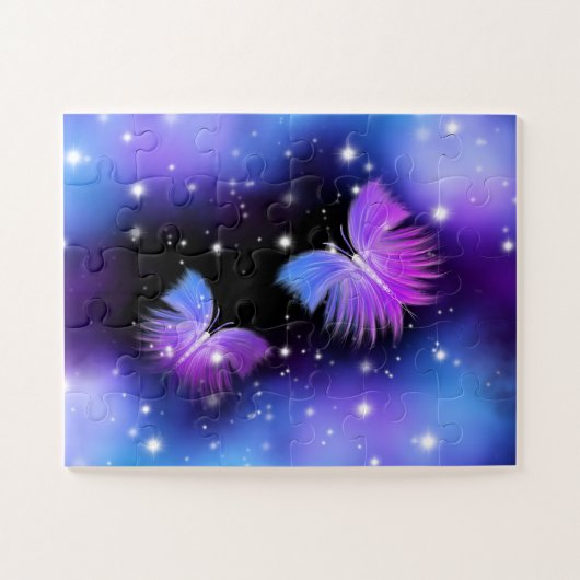 Space Fantasy Butterflies Cosmic Legpuzzel (Horizontaal)