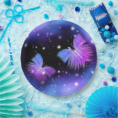 Space Fantasy Butterflies Cosmic Papieren Bordje (Feest)