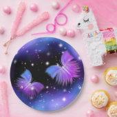 Space Fantasy Butterflies Cosmic Papieren Bordje (Feest)