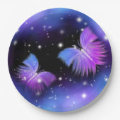 Space Fantasy Butterflies Cosmic Papieren Bordje (Voorkant)