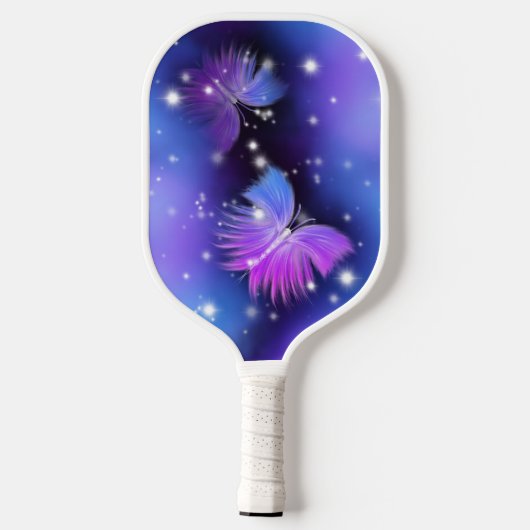 Space Fantasy Butterflies Cosmic Pickleball Paddle (Achterkant)